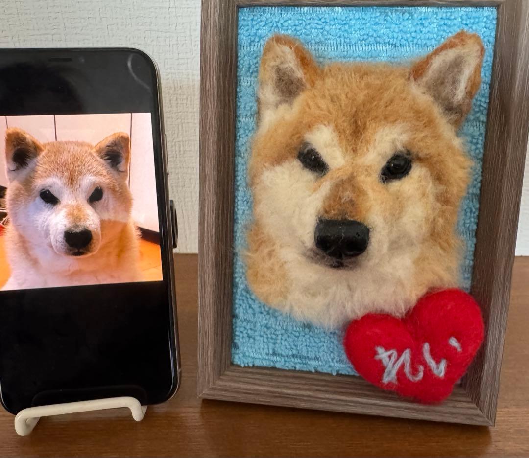 わんこ限定　うちの子プレート　オーダー受付　羊毛フェルト