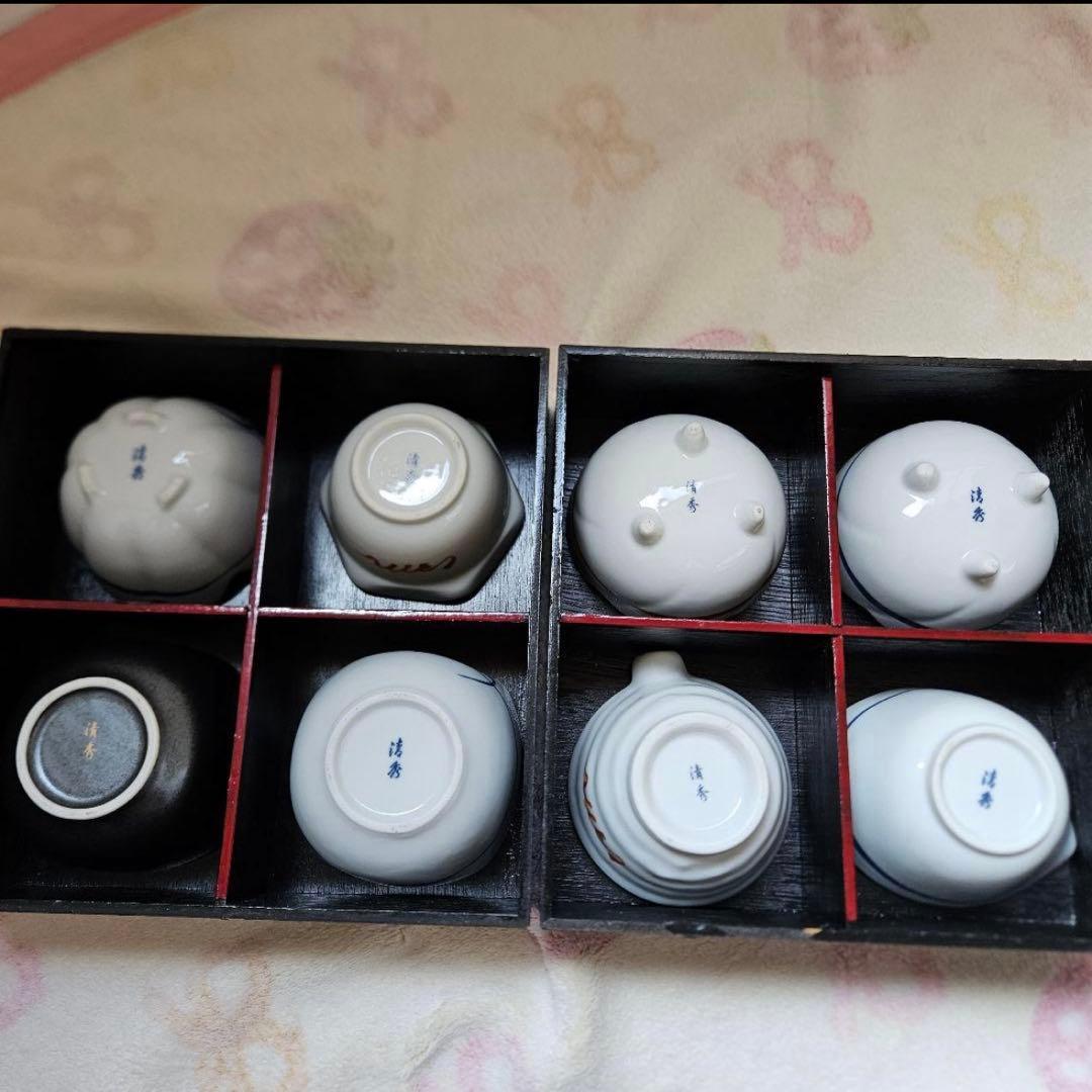 【新品木箱入】たち吉　小鉢28個　彩絵変り　八客末広小付揃　清秀