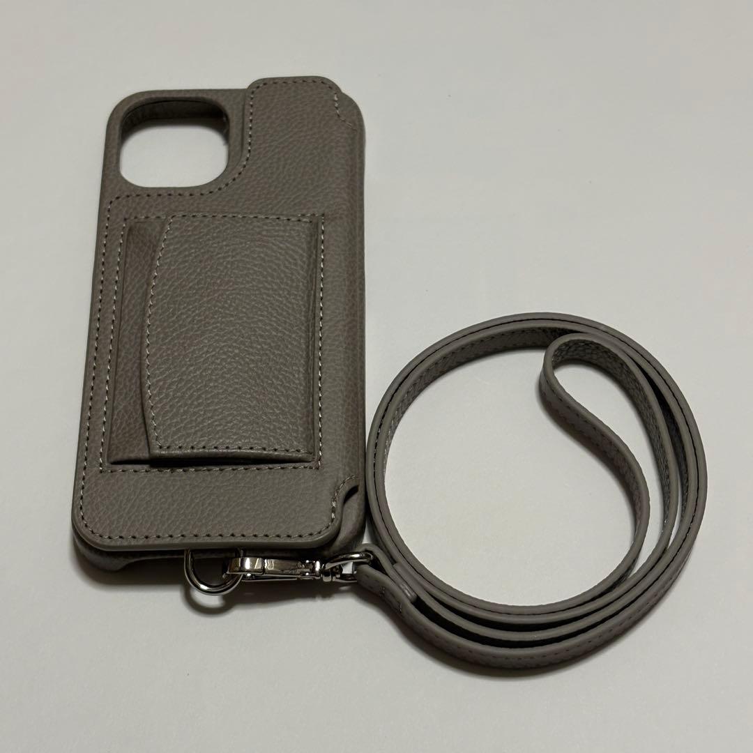 【新品】デミュウDEMIU スマホケース チャコール iPhone14/16e