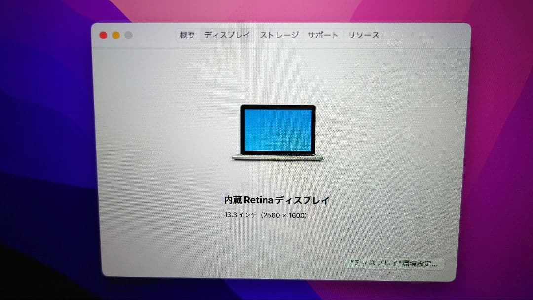 MacBook Pro 13インチ Early 2015 8GB 121GB