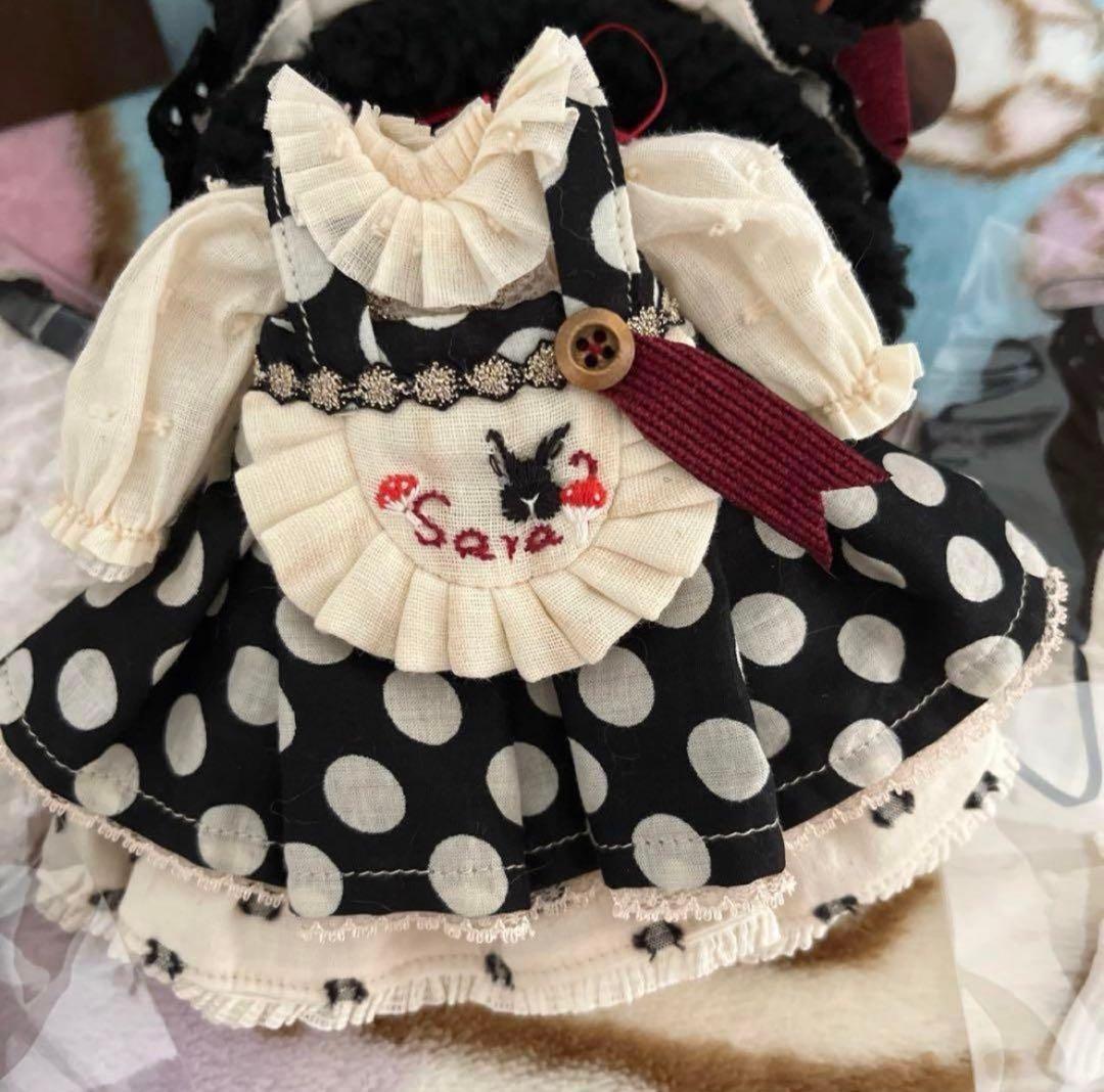作家様ブライス アウトフィットセット　ドットワンピースウサ耳帽　リカちゃん