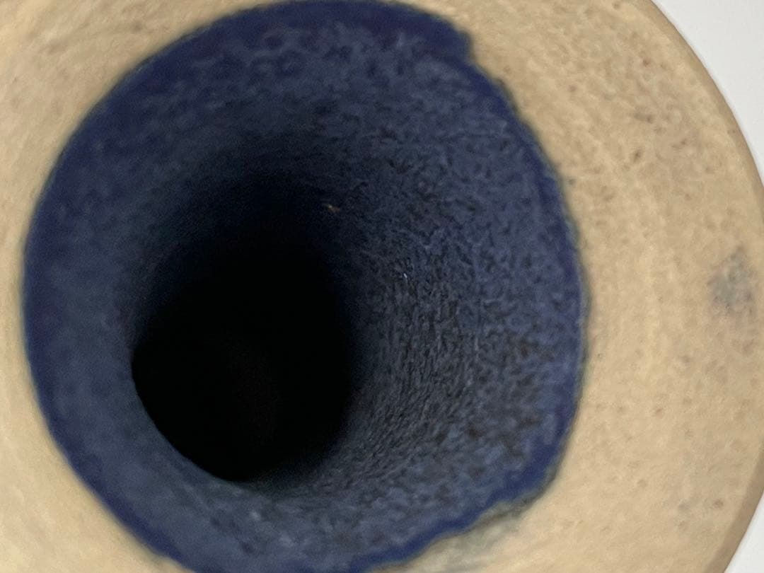 陶芸家　荒木高子　内田鋼一　合作　瑠璃釉白金彩　高杯　酒器　共箱