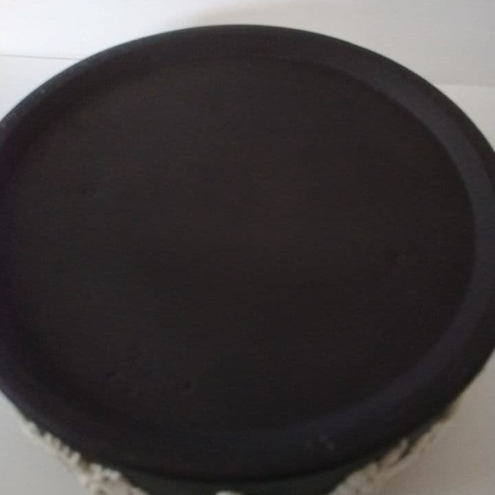 ヴィンテージ　ウェッジウッド　ジャスパー　ブラック　蓋付き小物入れ