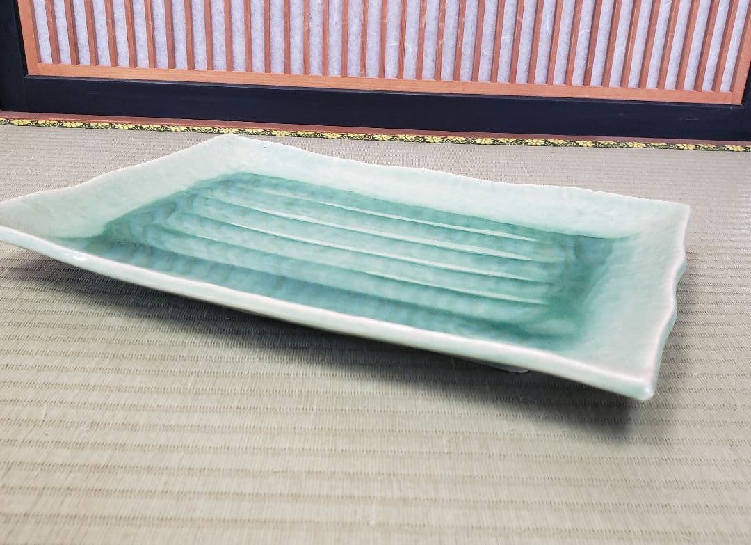 トルコブルー /グリーン長角皿5枚セット おしゃれ インスタ映え