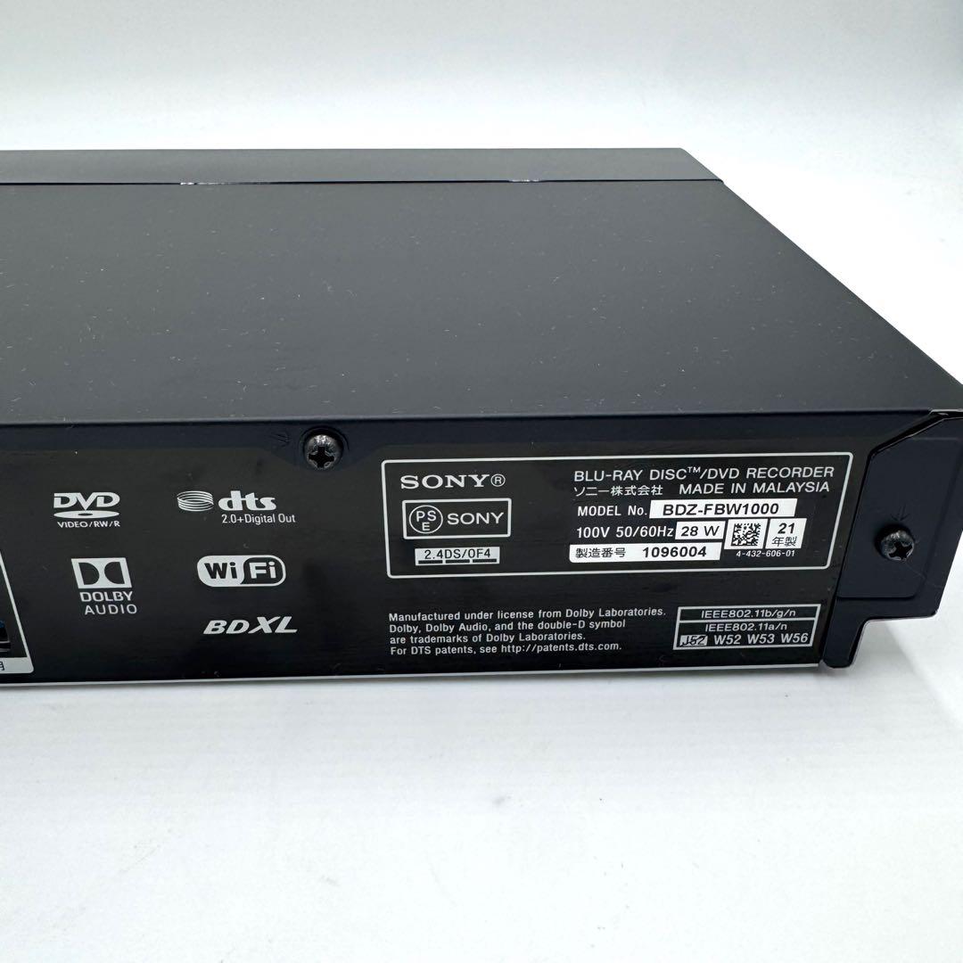 ✨極美品✨SONY BDレコーダー 4K HDD1TB BDZ-FBW1000