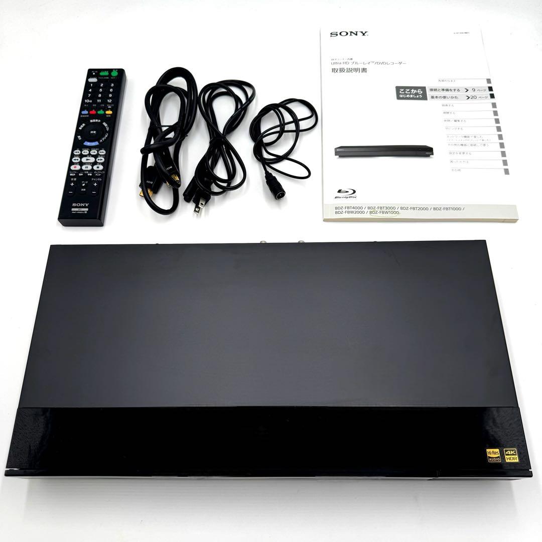 ✨極美品✨SONY BDレコーダー 4K HDD1TB BDZ-FBW1000