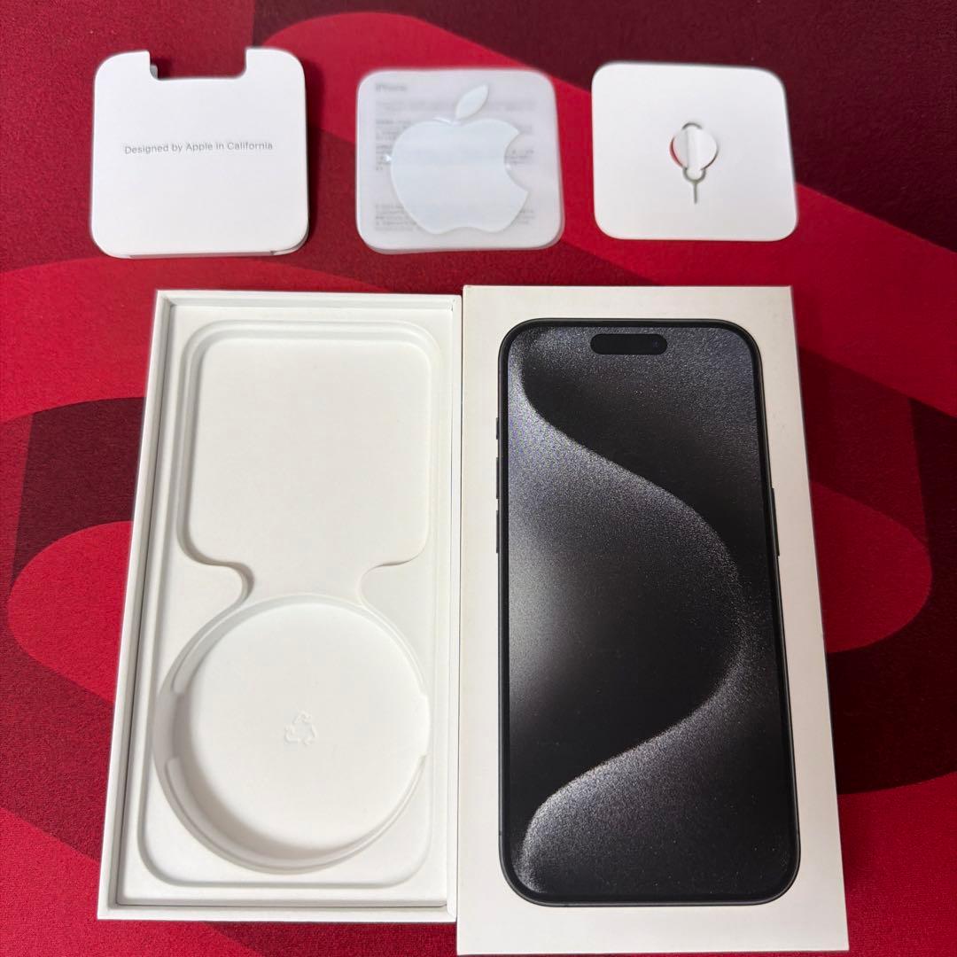 【美品】iPhone 15 Pro ブラックチタニウム 128GB SIMフリー