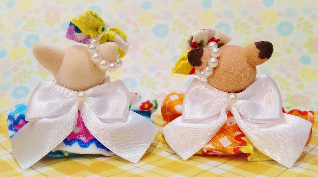 【ゆう】ドール　赤ちゃん　ドレス　服　カントリー　レトロ　エプロン