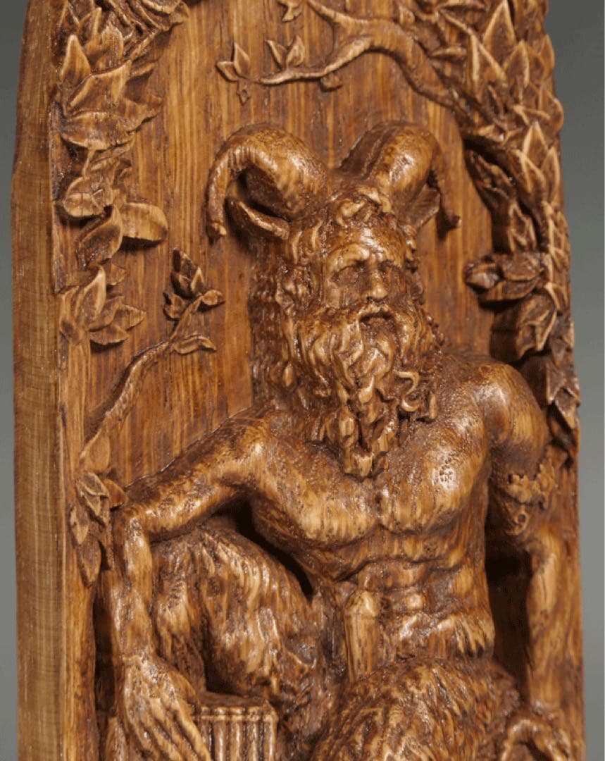 木彫 パーンの神 パンの大神 アーサー・マッケン 牧羊神 半身半獣神 平井呈一