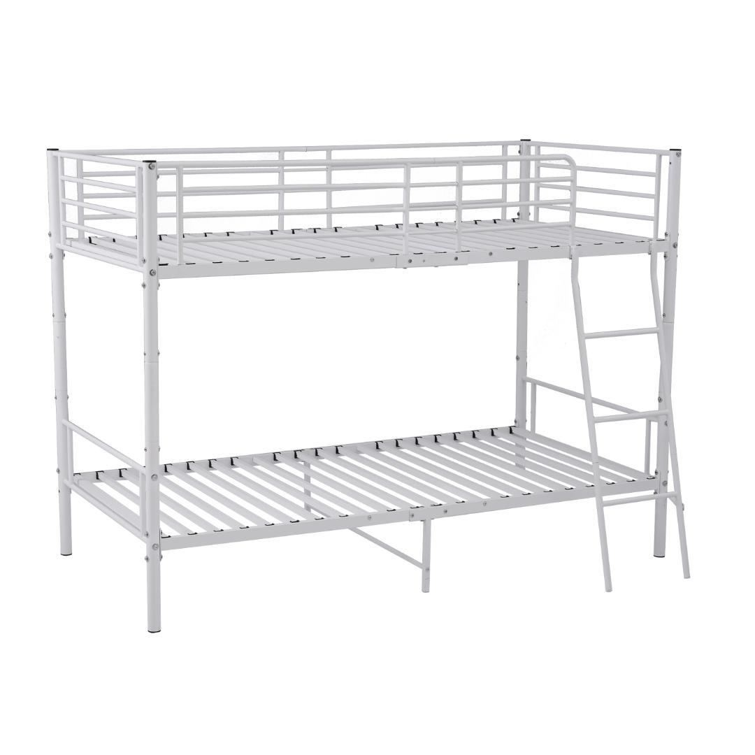 二段ベッドロフトベッド シングルベッド パイプ 耐震 耐荷重150kg