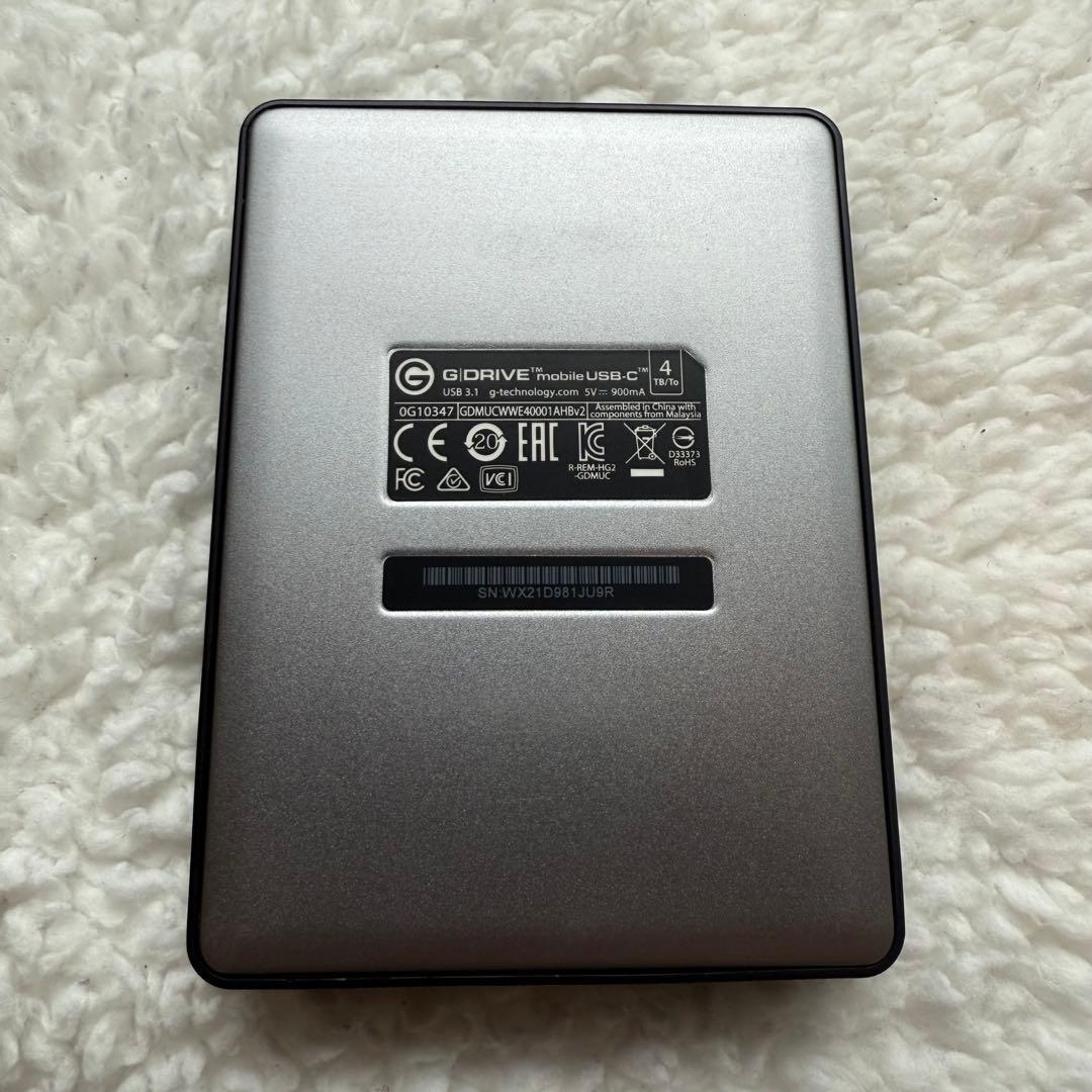 超大容量 4TB G-DRIVE ポータブル 外付け HDD