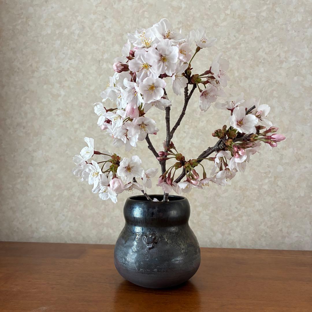 【名工 小川甚八】蛙付 掛け花入★一輪挿し★極上