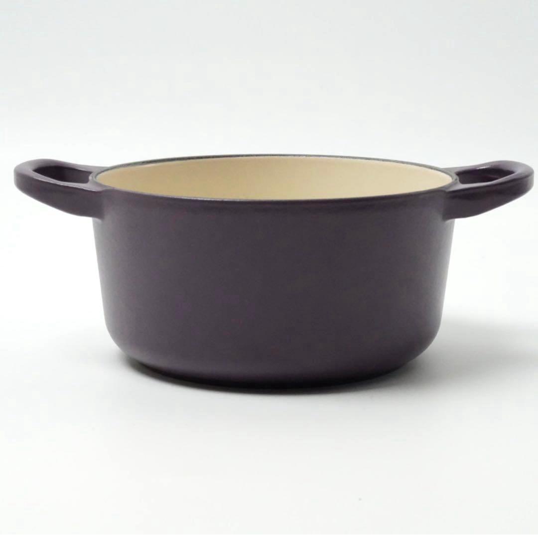 【美品】LE CREUSET　ココット ロンド アメジスト　14cm