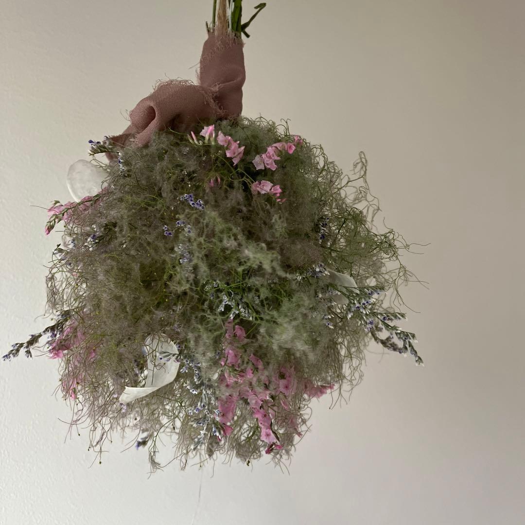 ルナリア舞うスモークツリー のフライングガーランド　ドライフラワー