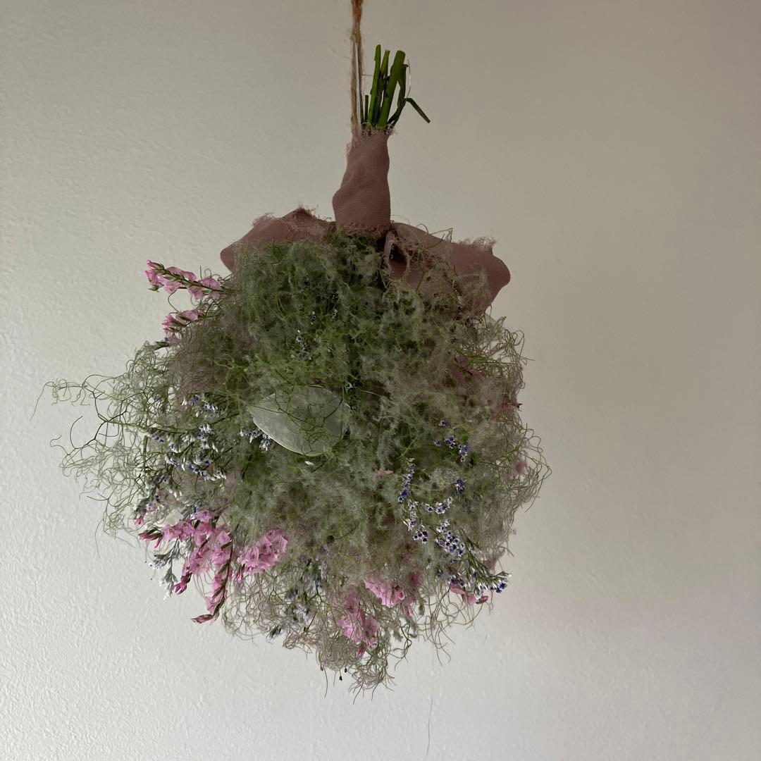 ルナリア舞うスモークツリー のフライングガーランド　ドライフラワー