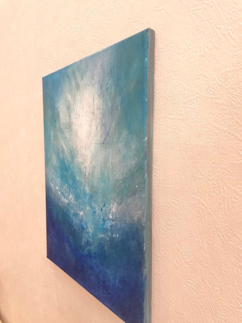 280 抽象画 アクリル画 アート 原画 キャンバスボード F6 空に見た希望