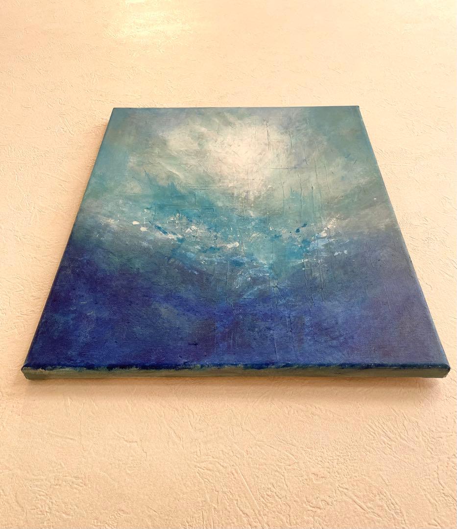 280 抽象画 アクリル画 アート 原画 キャンバスボード F6 空に見た希望