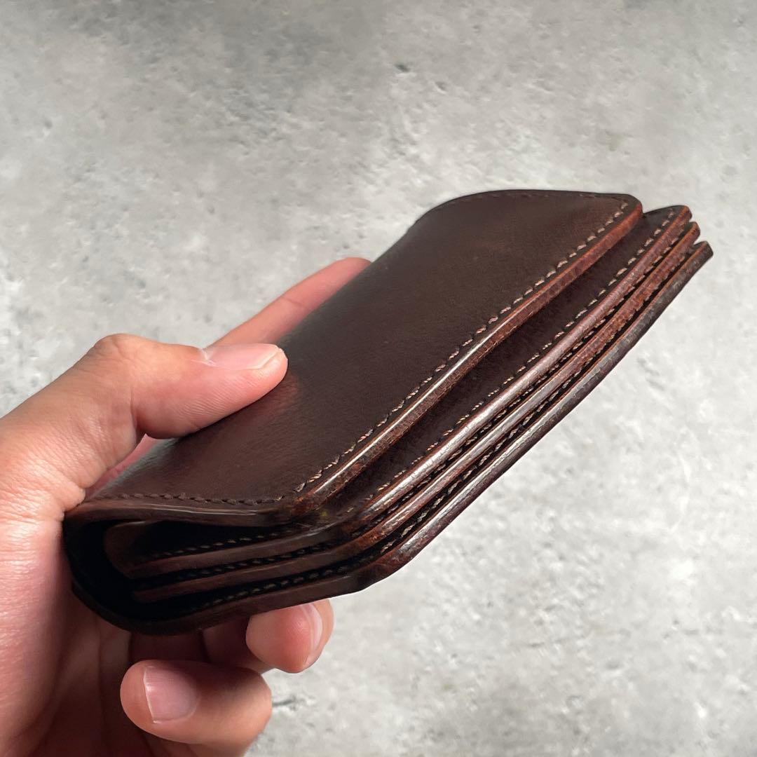 【outlet】Shortwallet ”MANO”ダークブラウン