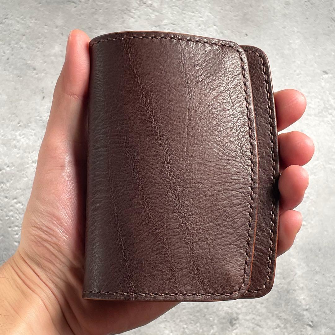 【outlet】Shortwallet ”MANO”ダークブラウン
