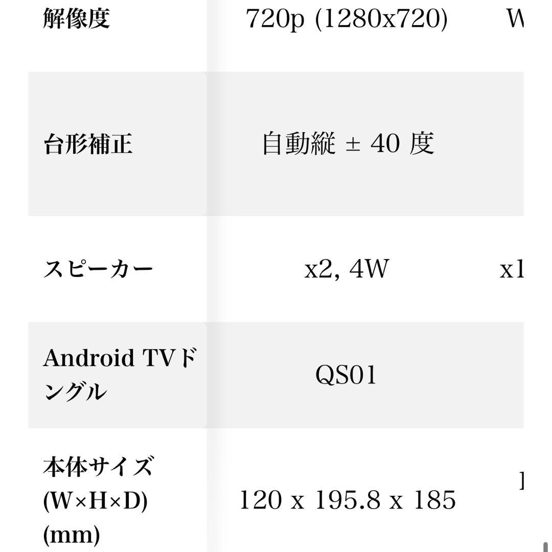 BenQ GV30 プロジェクター　動作確認済み、初期化済み