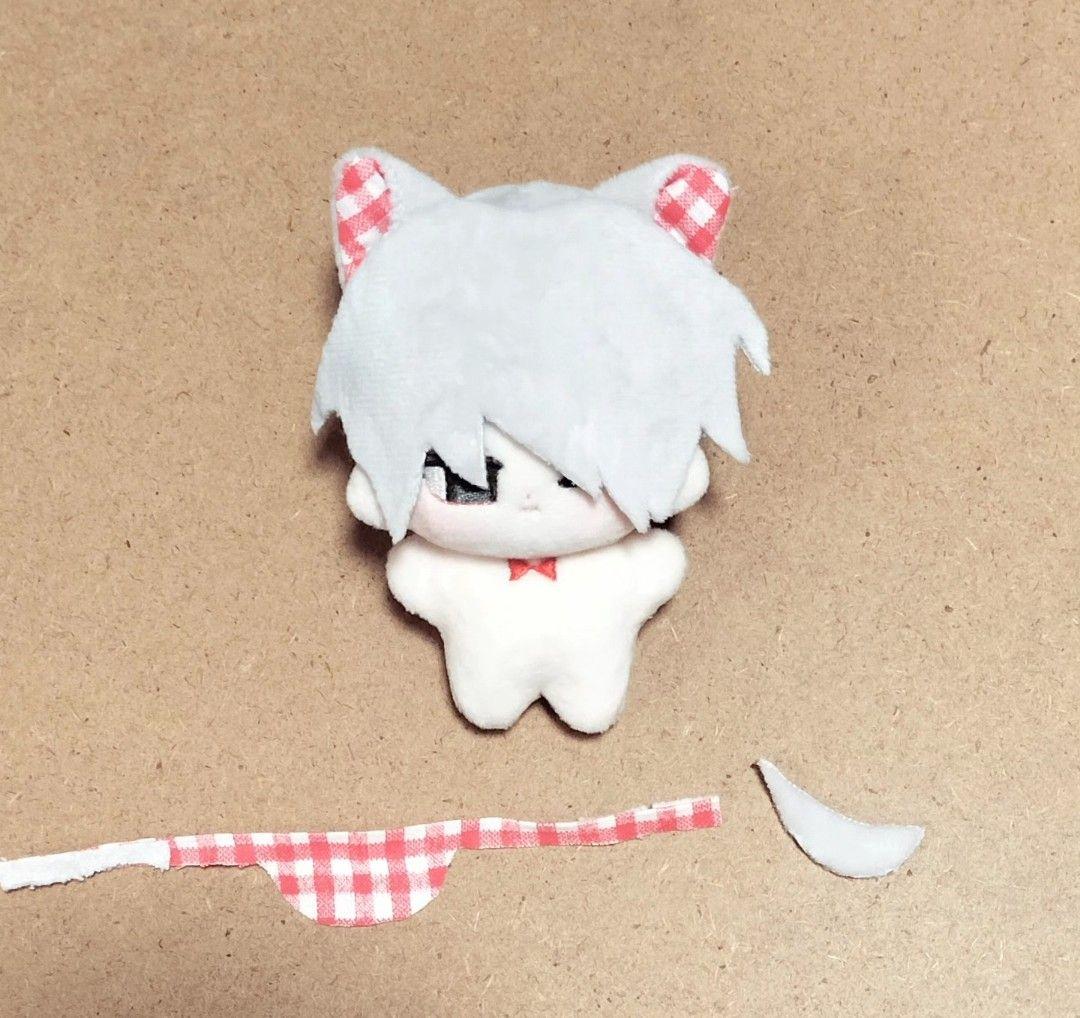 10cm 無属性 ぬいぐるみ ハンドメイド 自作ぬい 猫耳　ケモミミ