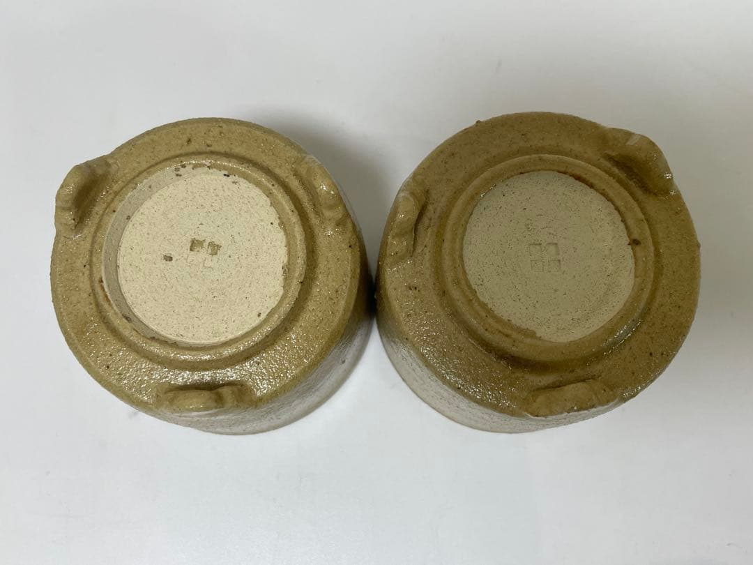 【現状品】瑞光窯 佐々木八十二 造 黄瀬戸香炉 一対 共箱