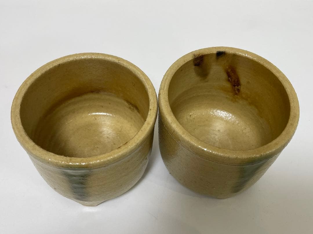 【現状品】瑞光窯 佐々木八十二 造 黄瀬戸香炉 一対 共箱