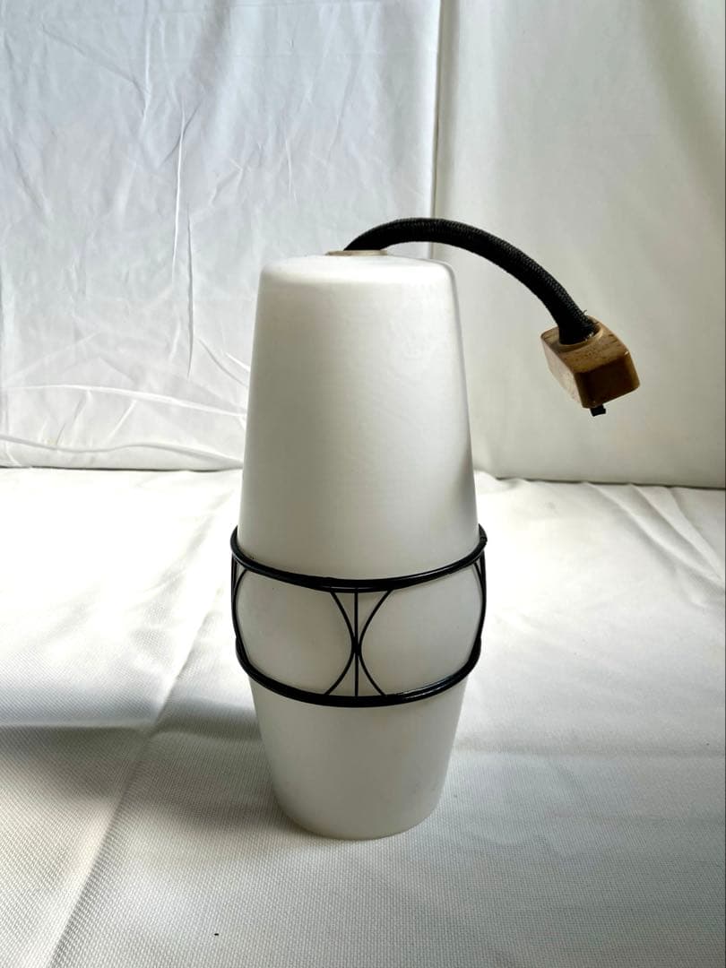 週末お値下げ✅当時物✅昭和アンティークNational松下電工/ミルクガラス電傘