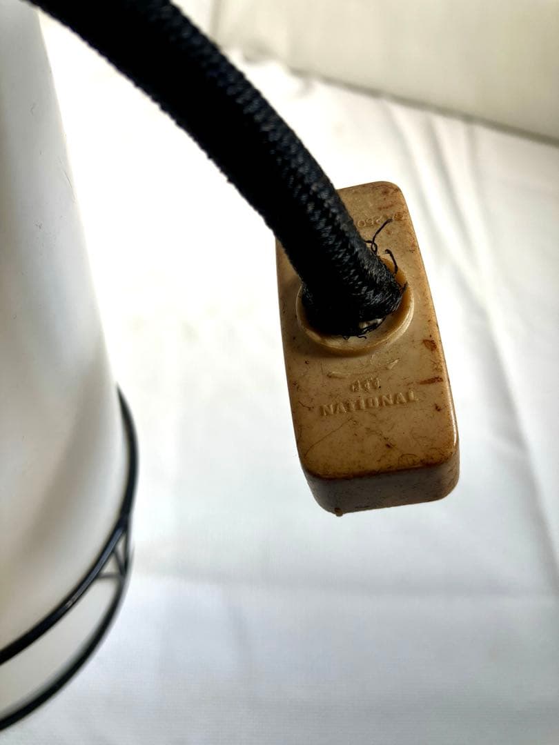 週末お値下げ✅当時物✅昭和アンティークNational松下電工/ミルクガラス電傘