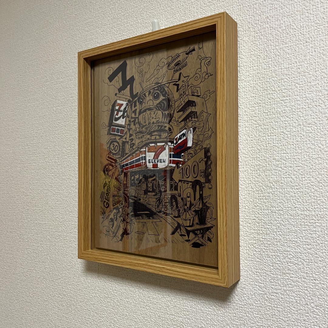 木枠入りコンビニアート