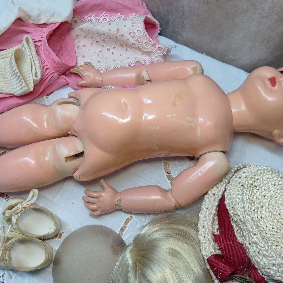 ♥珍しいヘッドがペーパーマッシュのSFBJジュモー　アンティークドール♥