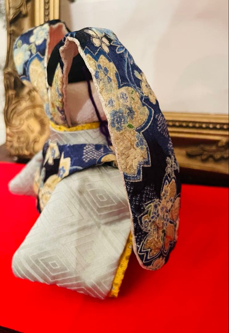 おばあちゃんのハンドメイド　着物うさぎ人形　ペアセット　お姫様うさぎ お雛様