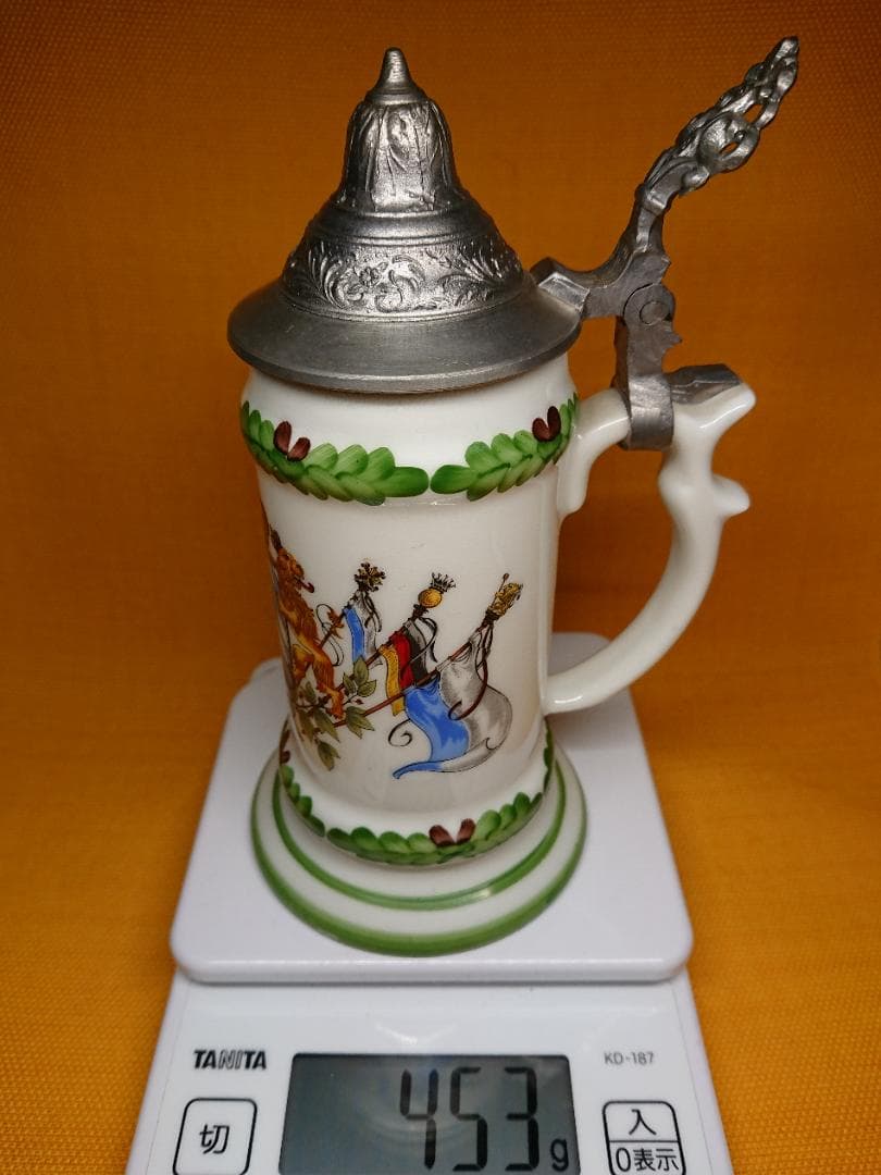 【美品】ドイツ　ビールジョッキ　置物　インテリア　工芸品　美術品　A3339