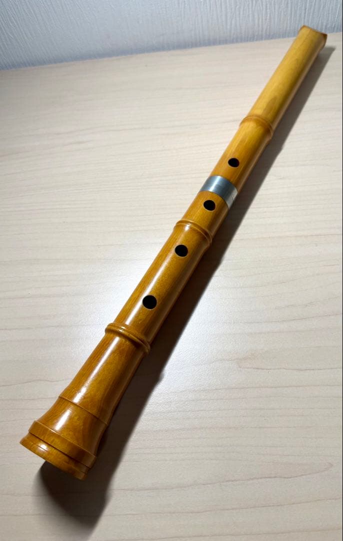 美品 銘木 琴古流 松濤 尺八 寸管 キャップ付き