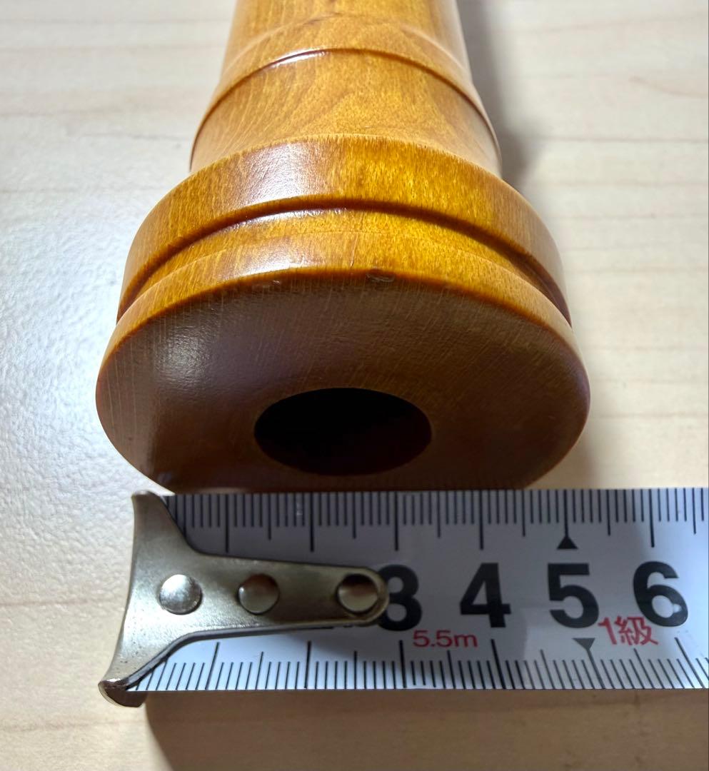 美品 銘木 琴古流 松濤 尺八 寸管 キャップ付き