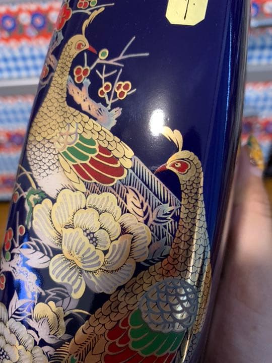 深青花瓶