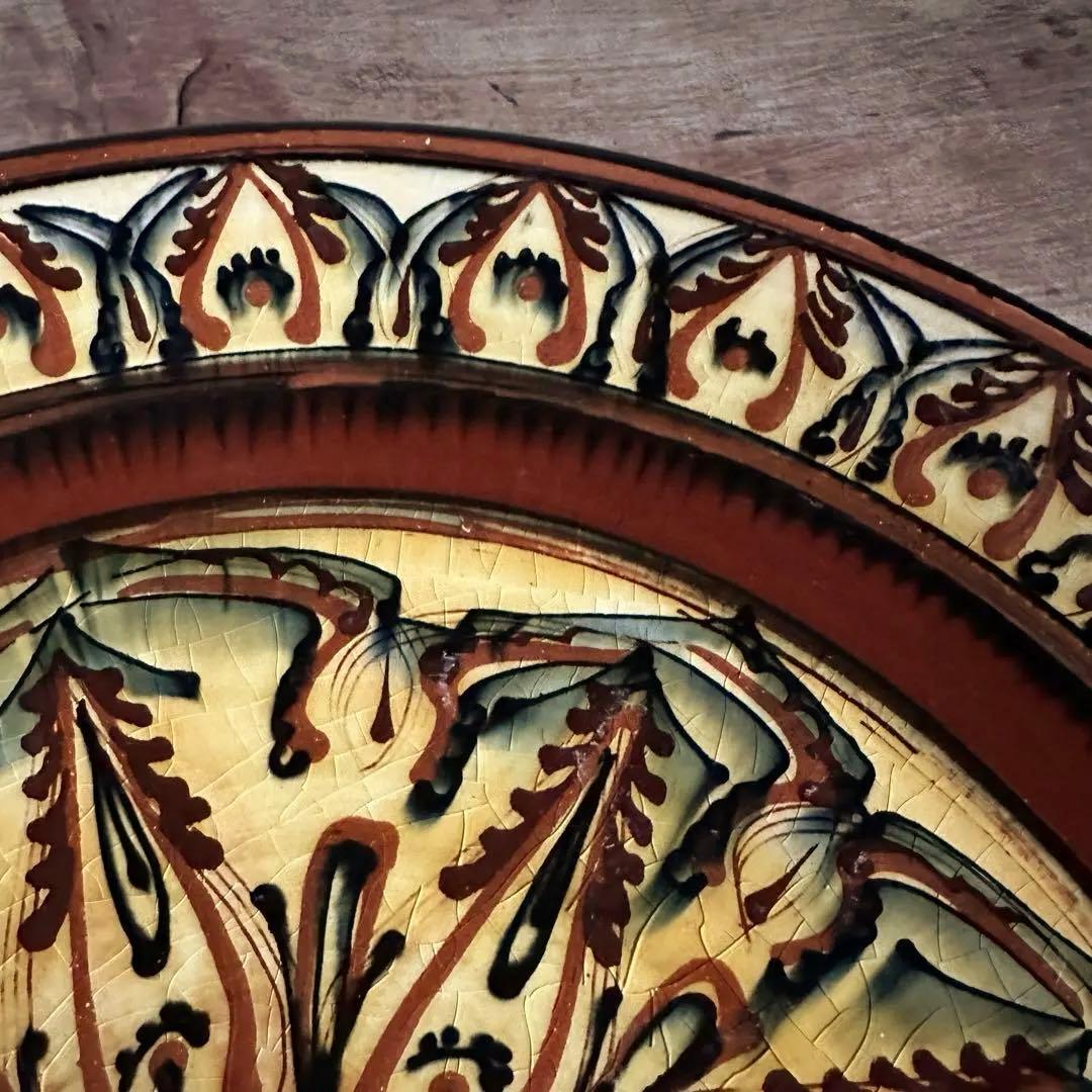 希少　ソビエト陶器　アラベスク模様　大皿　ロシア　焼き物　工芸品　陶磁器　D