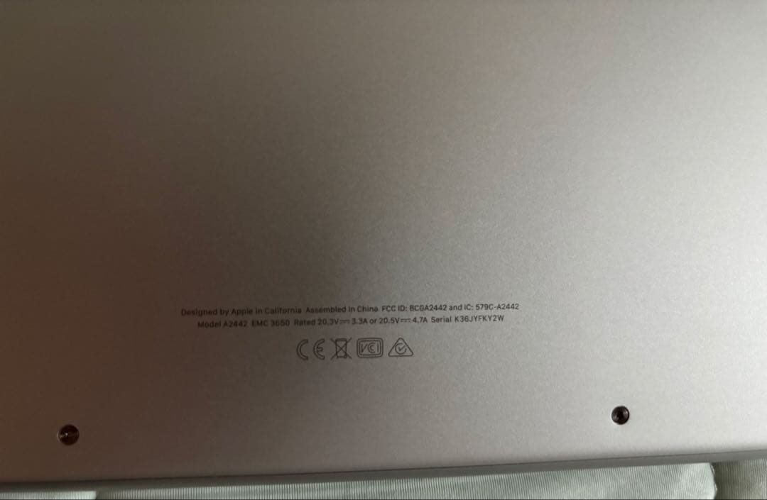 極美品　【充電回数7回】Macbook pro M1 pro 32gb 1T