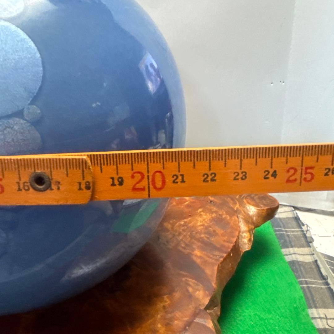 人形国宝中田一於淡青秞裏銀彩色 円形模様 陶器の花瓶　2025年7月人間国宝に