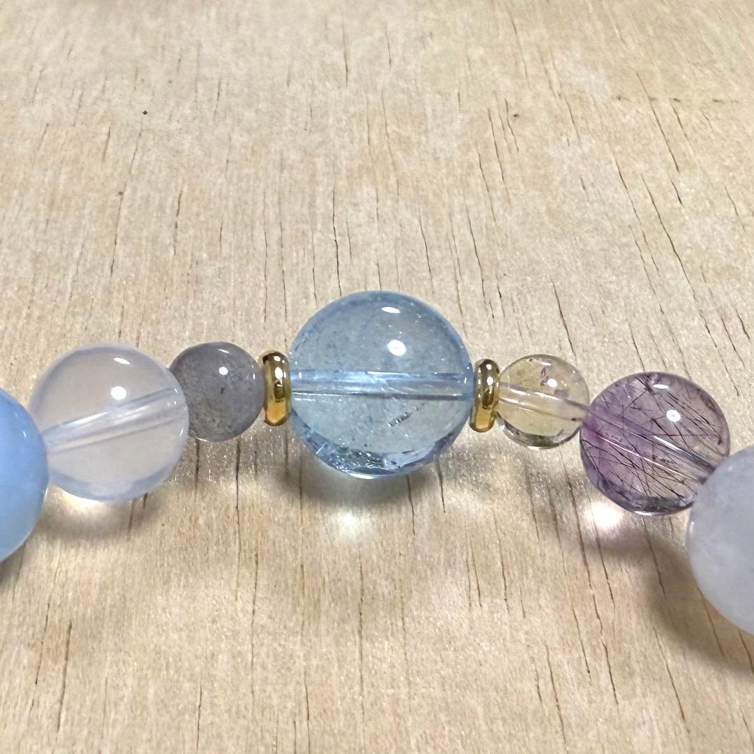 天然石（ラリマー、ブルートパーズ、ムーンストーン、スーパーセブン等）ブレスレット