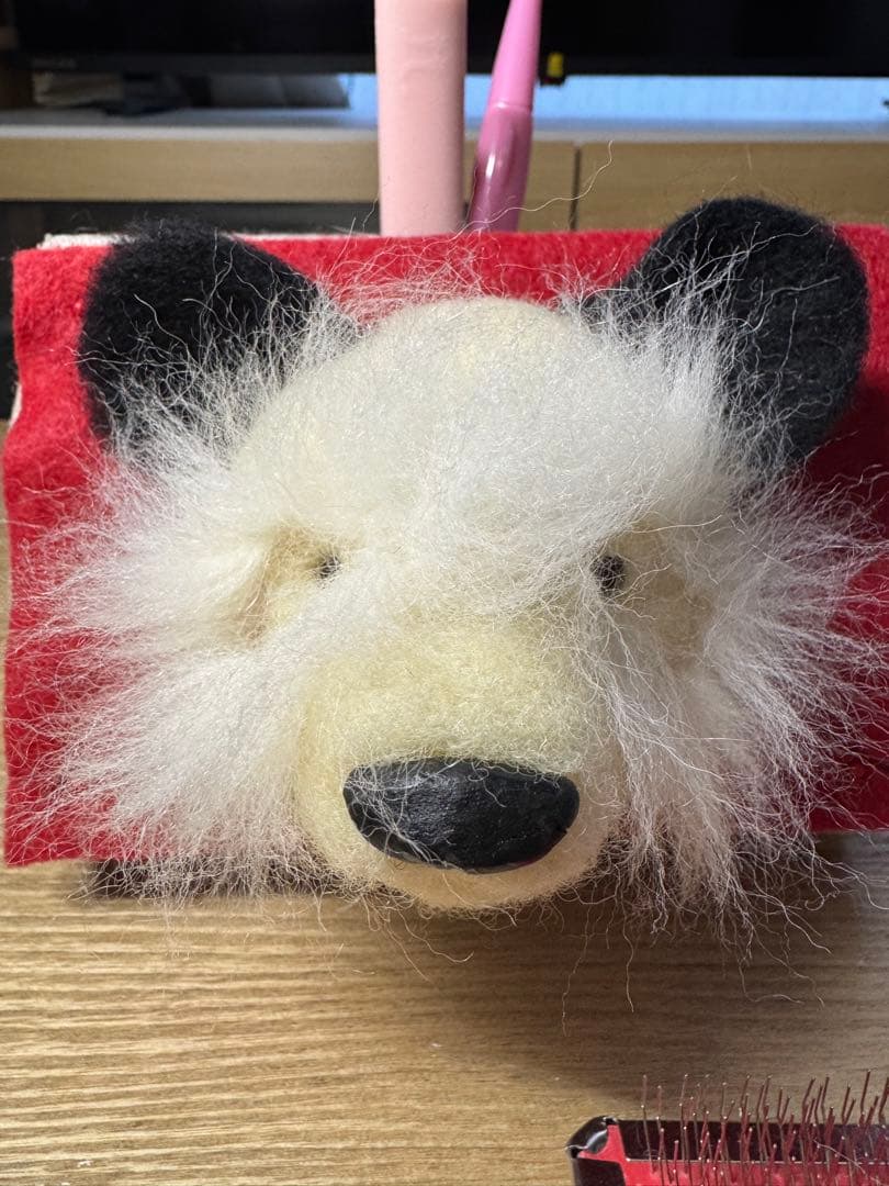 羊毛フェルト パンダ 2Lサイズ　価格交渉どうぞ