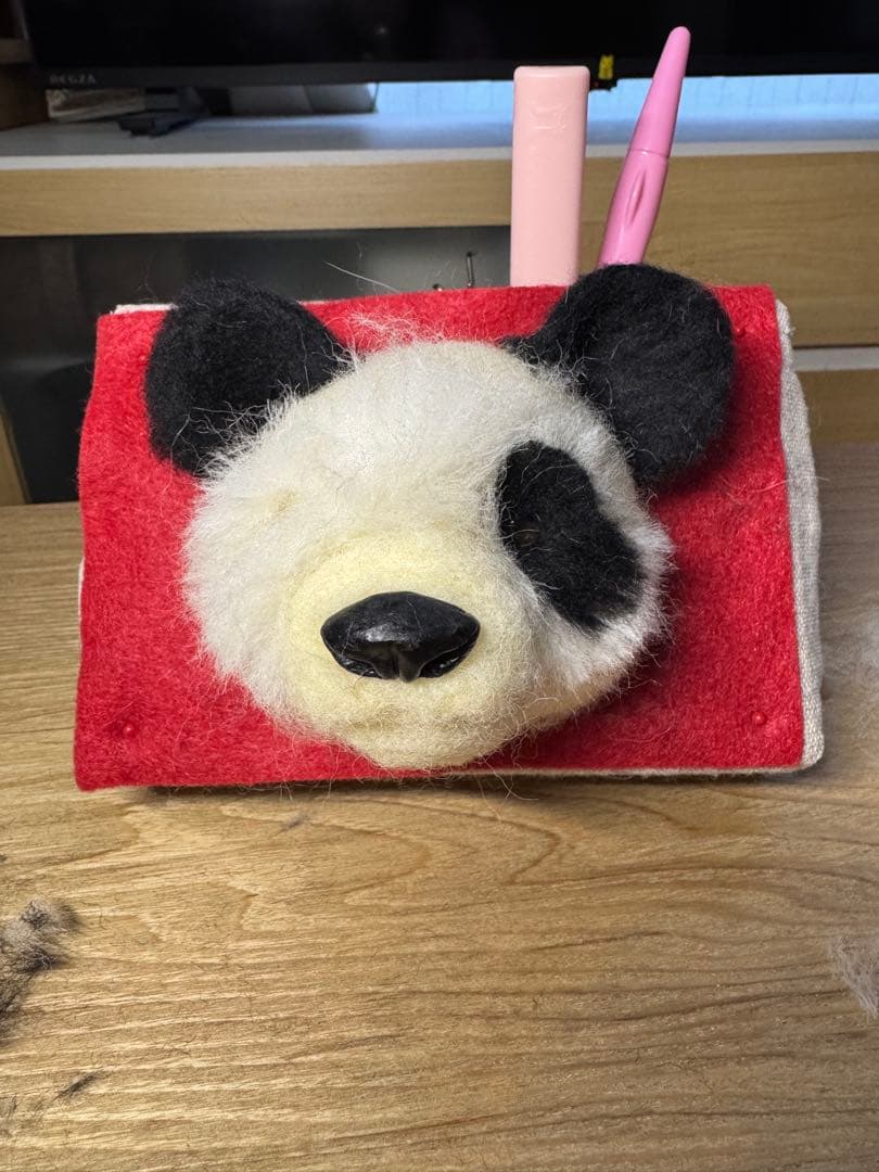 羊毛フェルト パンダ 2Lサイズ　価格交渉どうぞ