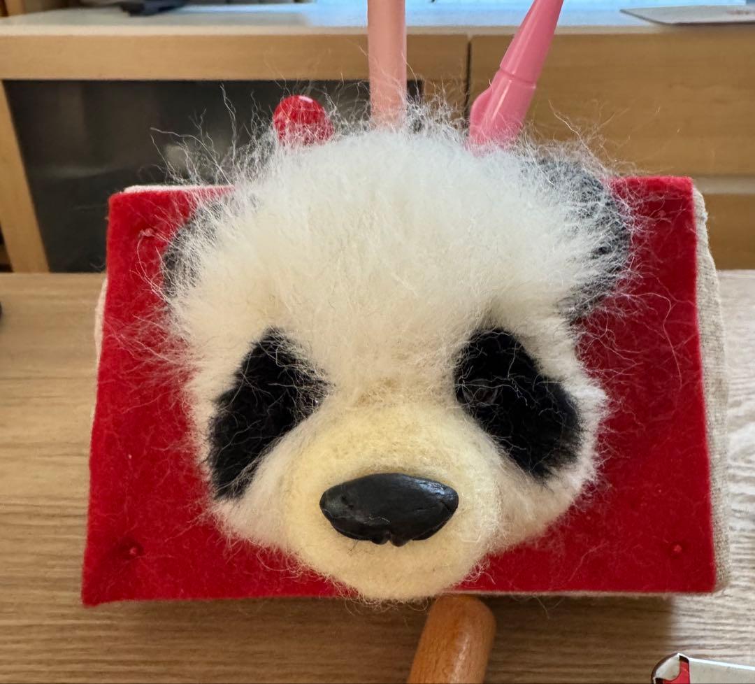 羊毛フェルト パンダ 2Lサイズ　価格交渉どうぞ