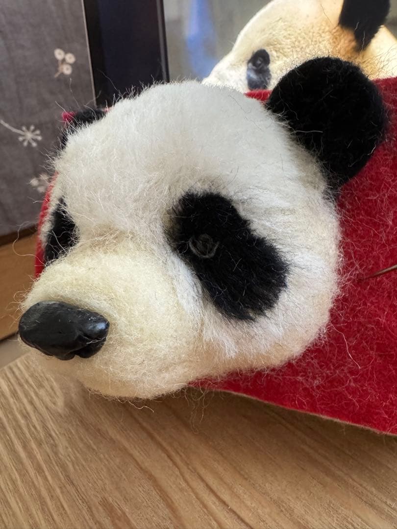 羊毛フェルト パンダ 2Lサイズ　価格交渉どうぞ