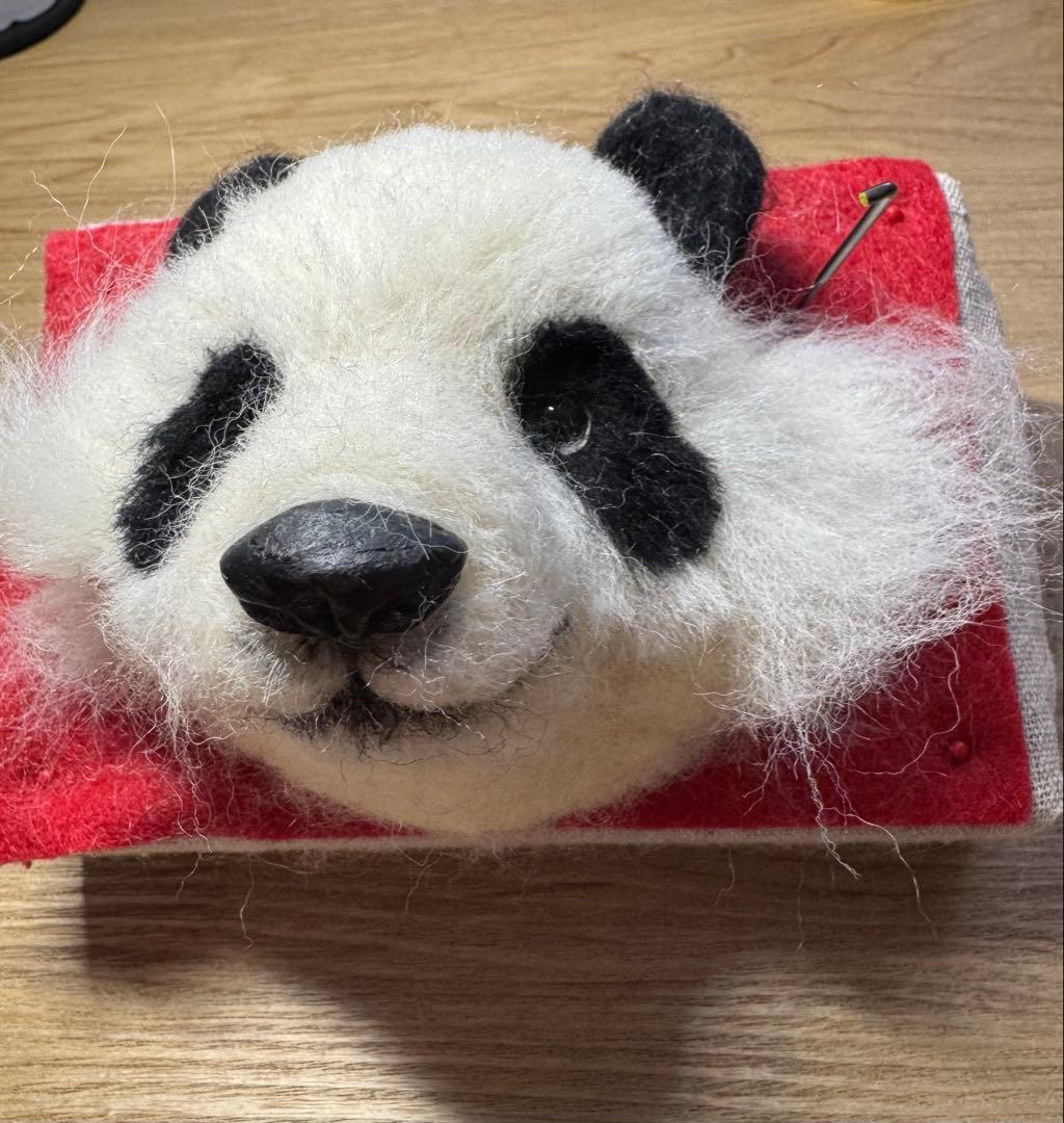 羊毛フェルト パンダ 2Lサイズ　価格交渉どうぞ