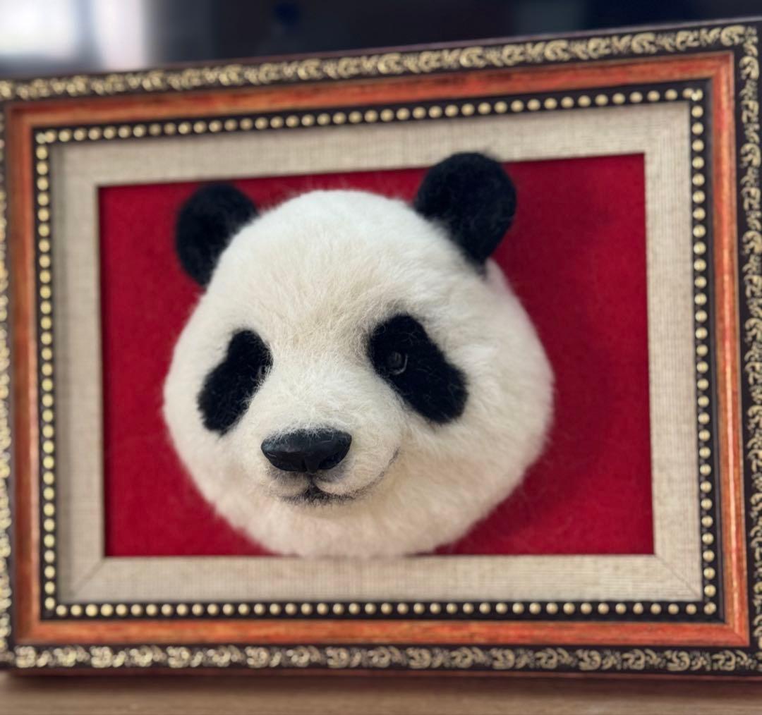 羊毛フェルト パンダ 2Lサイズ　価格交渉どうぞ