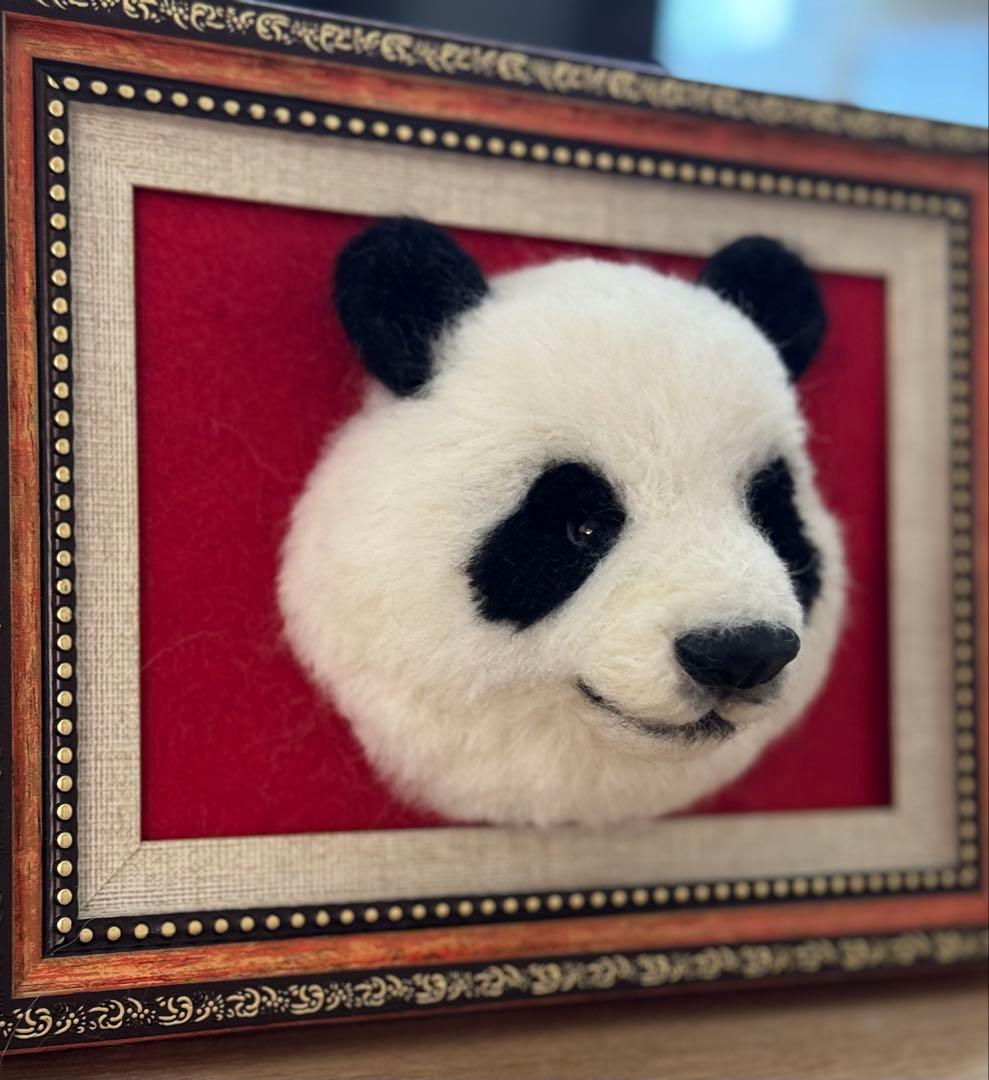 羊毛フェルト パンダ 2Lサイズ　価格交渉どうぞ