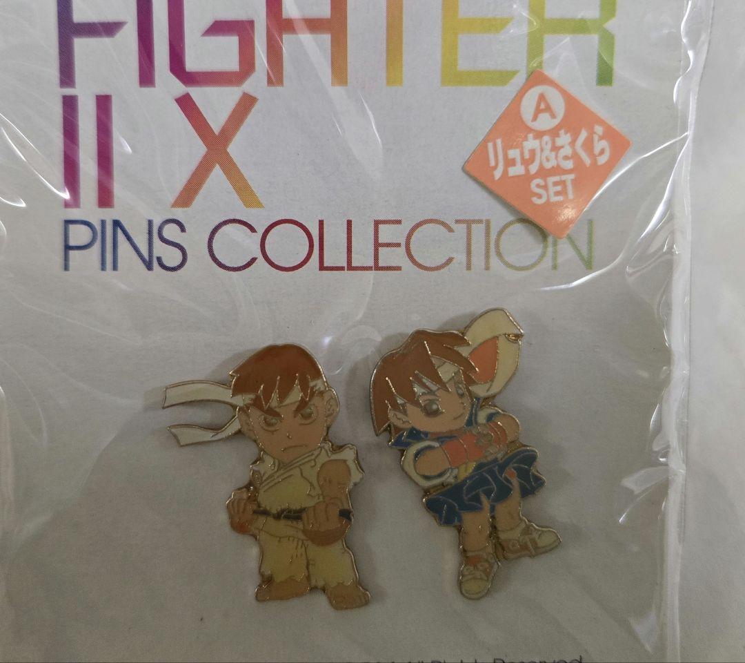 海洋堂　スーパーパズルファイターⅡX　ピンズコレクション　4種