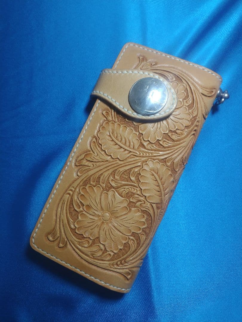 ☆カービング ロングウォレット ☆ ハンドメイド