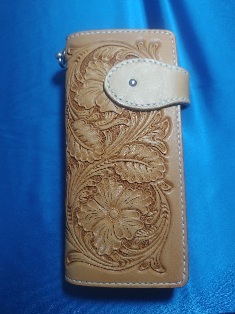 ☆カービング ロングウォレット ☆ ハンドメイド